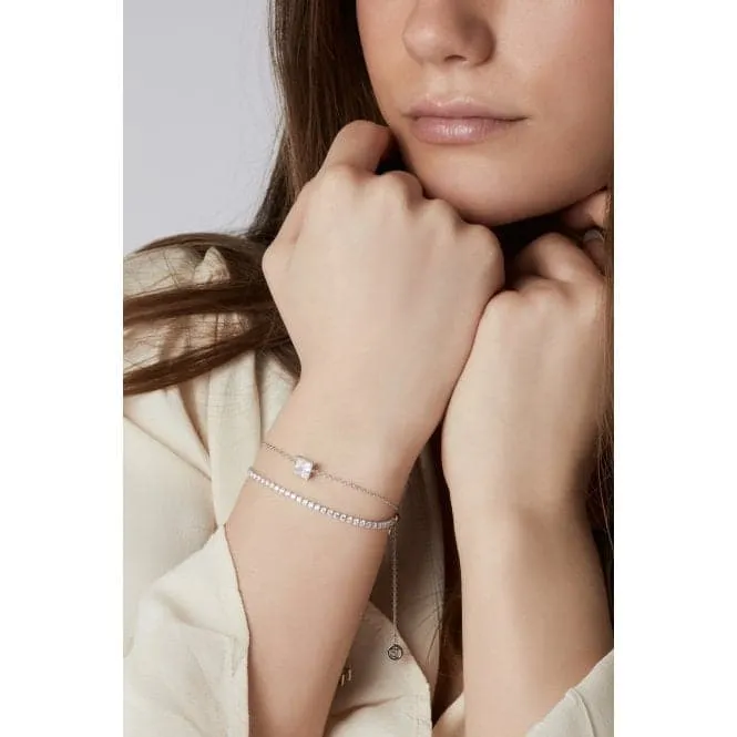 925 Sterling Silver Ellera Quadrato Bracelet SJ-B42274-CZ