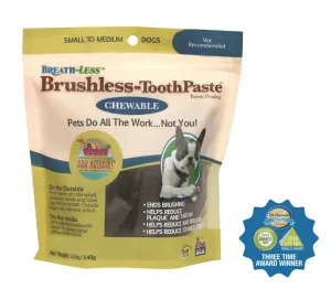 Ark Naturals Breath-less Chewable Brushless Toothpaste Small To Medium 12oz