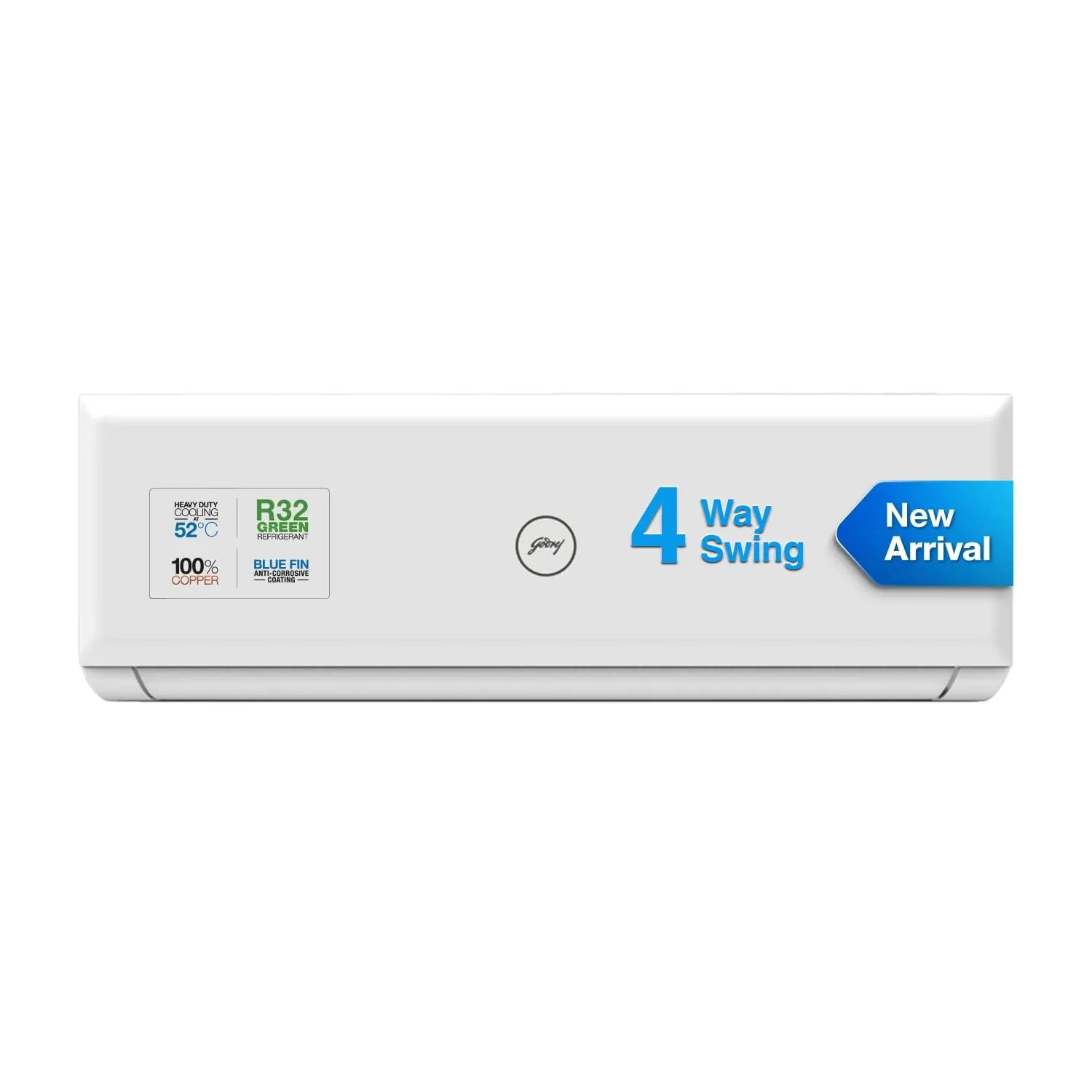 Godrej SFC 18PTC3-WWP 1.5 Ton 3 Star, 4-Way Air Swing Fixed Speed Split AC (Copper, Anti-Dust Filter, AC 1.5T , White)