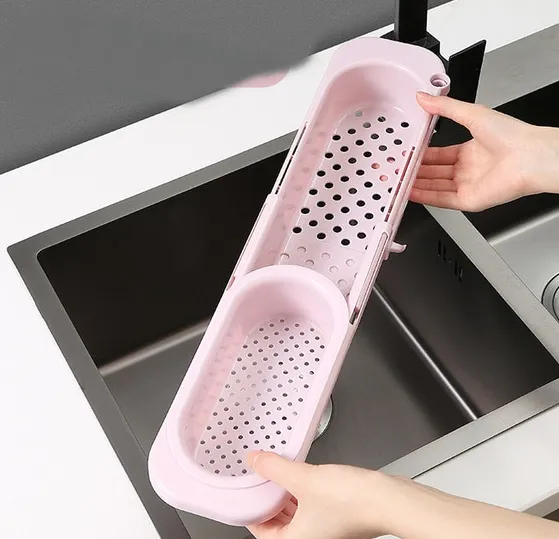 Kitchen Retractable Sink Rack Organizer