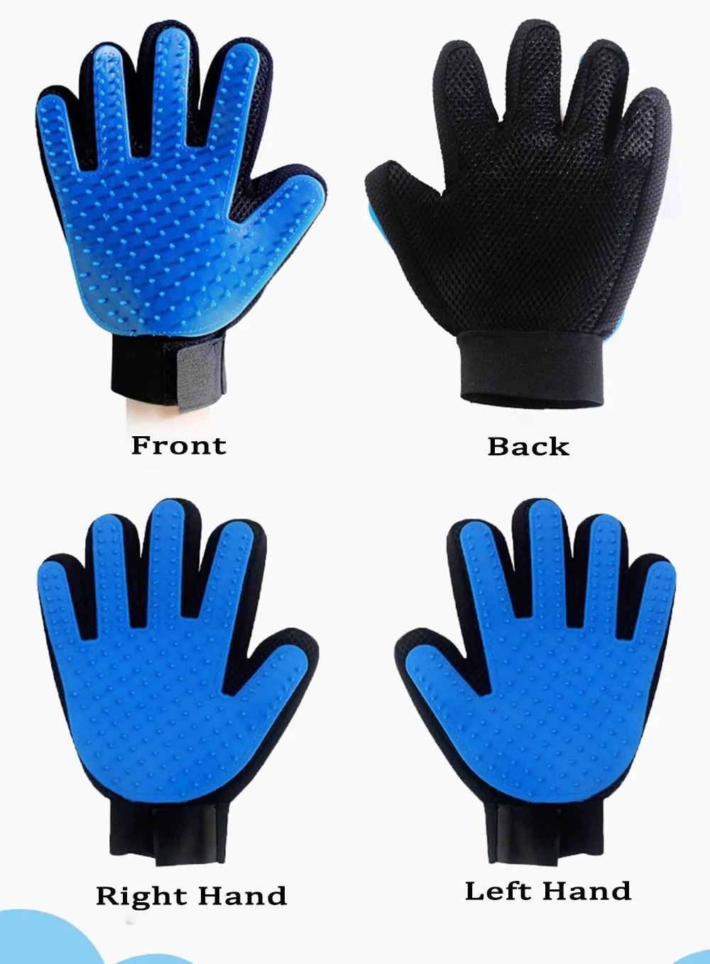 Pet Grooming Hair Removing Brush Gloves