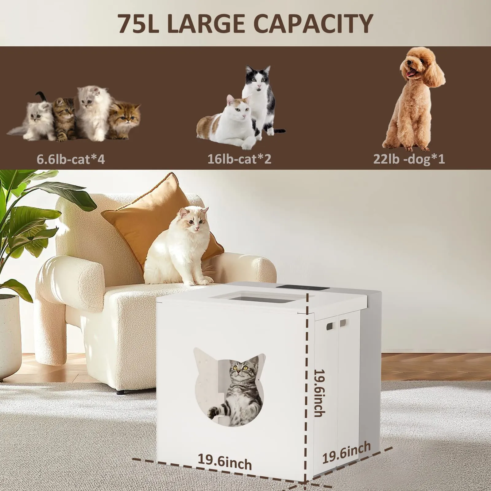 Portable Folding Automatic Pet Dryer Box for Cage Dogs, Cats, Rabbits