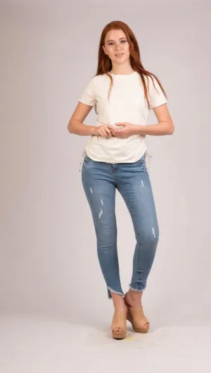 Two Sided Tulle Cord T-shirt  - S2110a