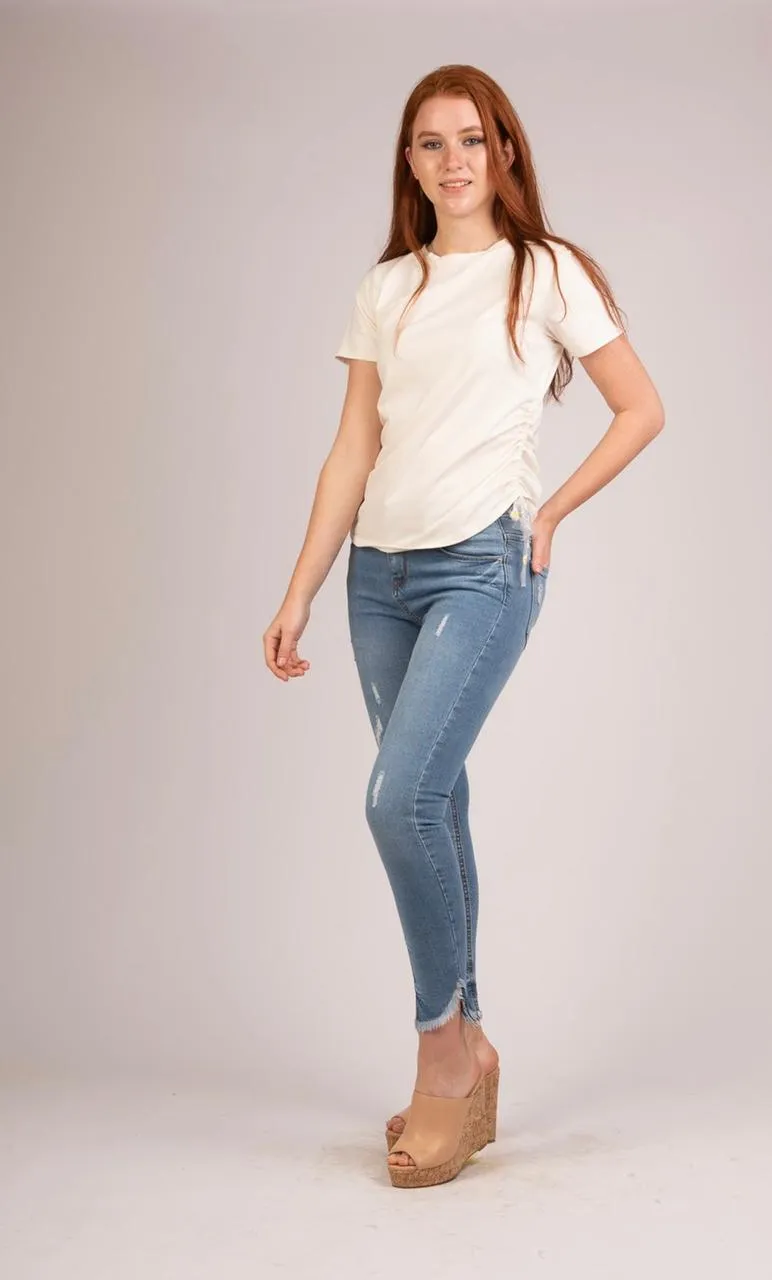 Two Sided Tulle Cord T-shirt  - S2110a