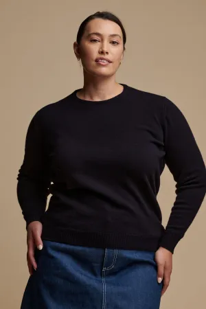 Women's Lambswool Crew Neck - Navy